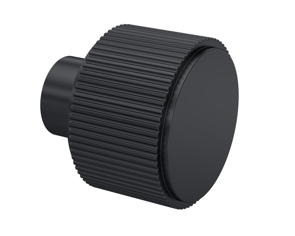 Nuie Matt Black Fluted Knob
