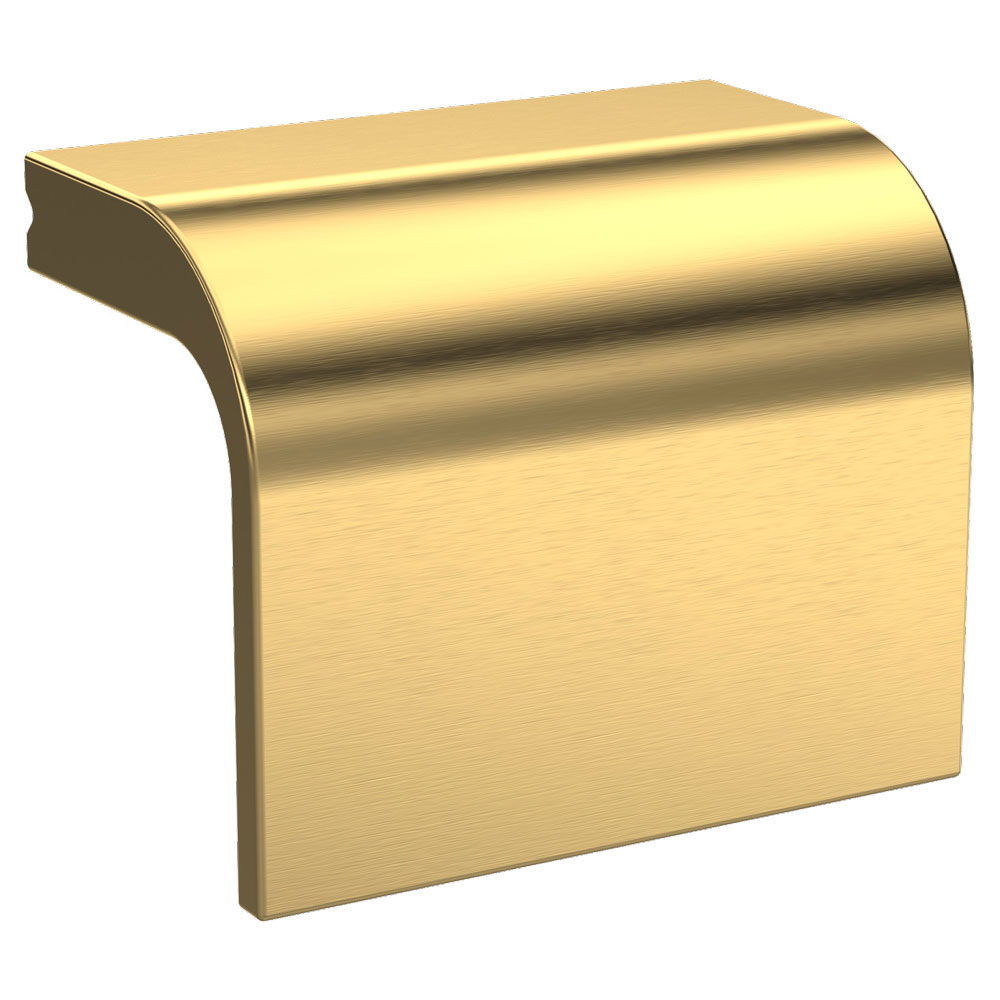 Nuie Brushed Brass 40mm Square Drop Handle