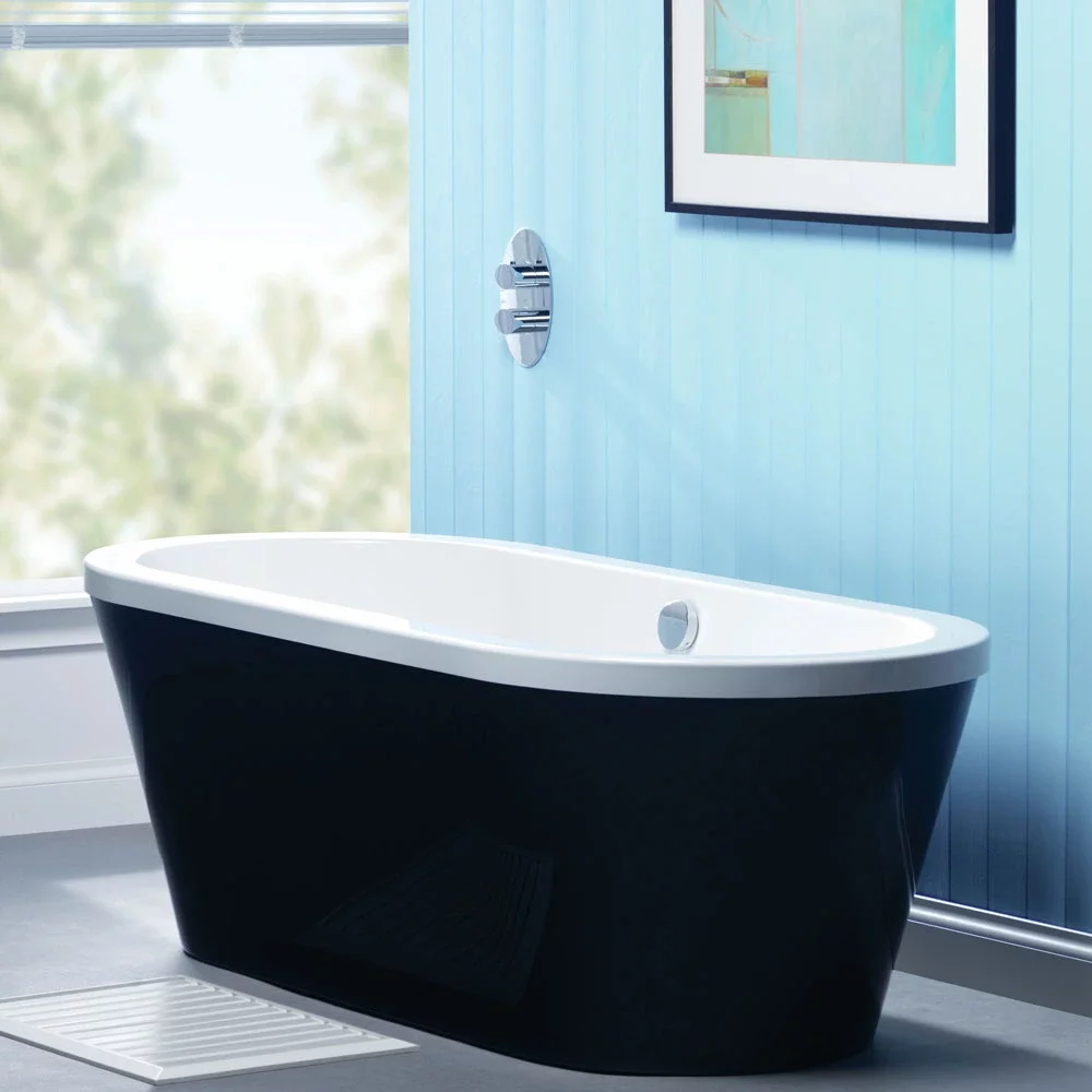 Carron Halcyon 1750 x 800 Black Freestanding Bath - Reinforced Carronite