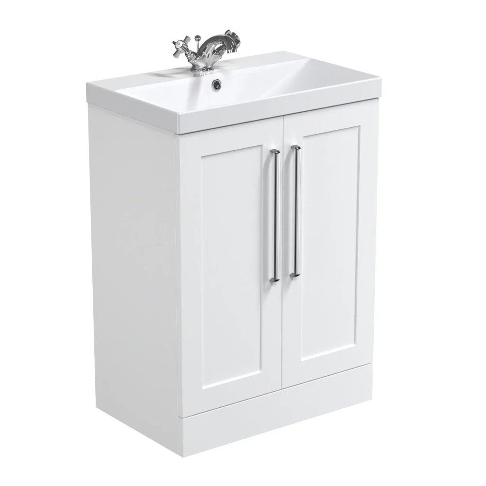 Halite 610mm Waterproof Shaker 2 Door Vanity Unit and Basin