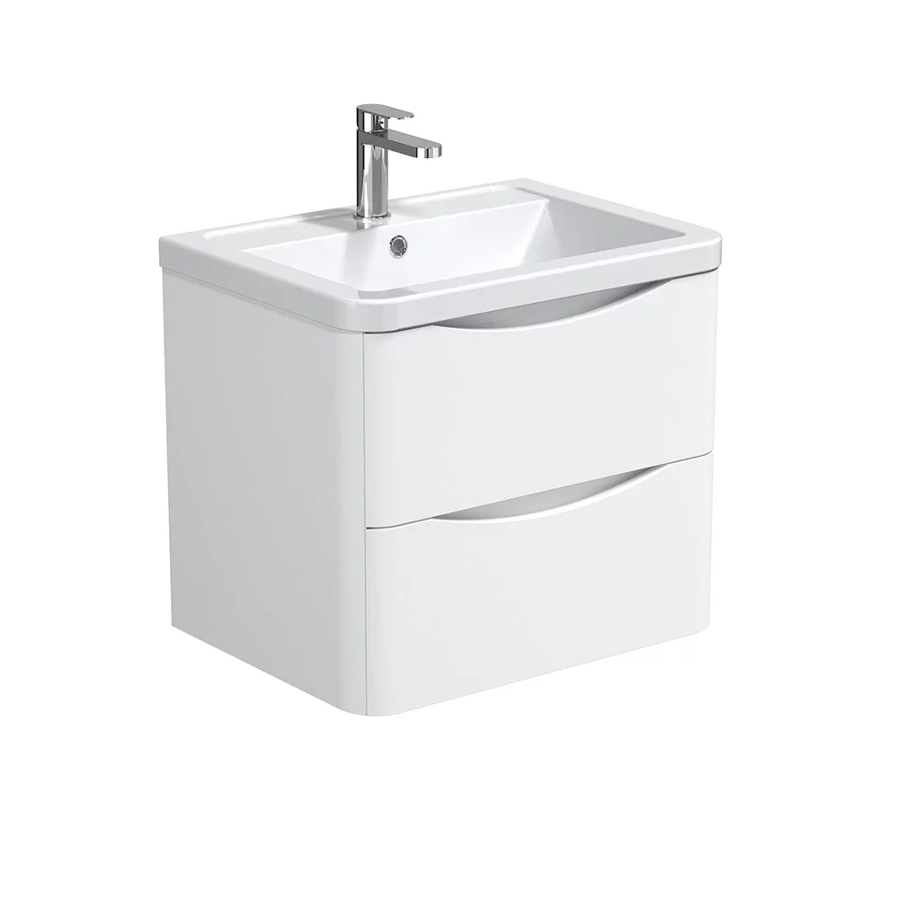 Halite 610mm Waterproof Wall Hung Vanity Unit with Basin