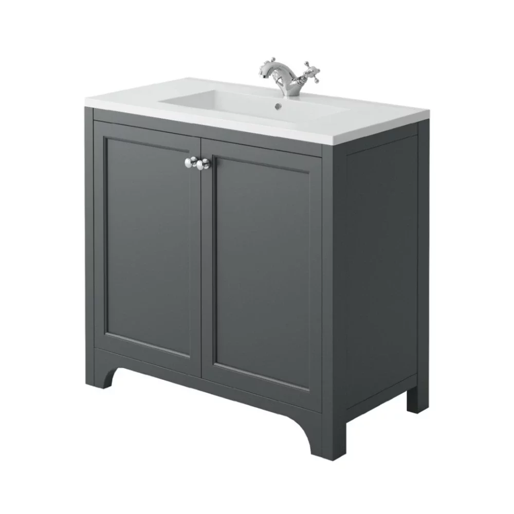 Harrogate Brunswick 900 Traditional Spa Grey Vanity Unit