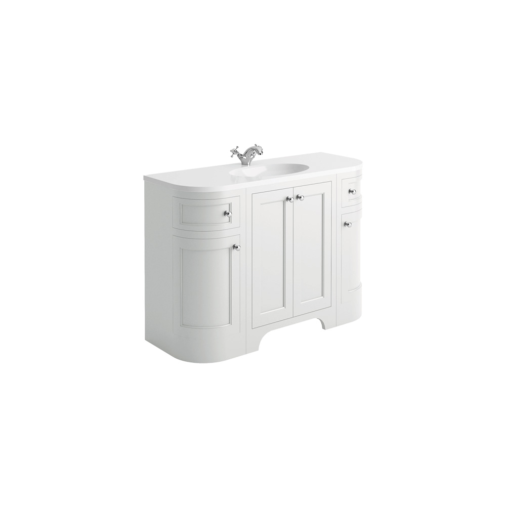 Harrogate Brunswick 1200 Arctic White Vanity Unit