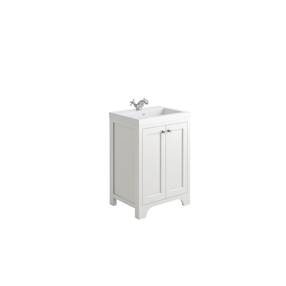 Harrogate Brunswick 600 White Vanity Unit