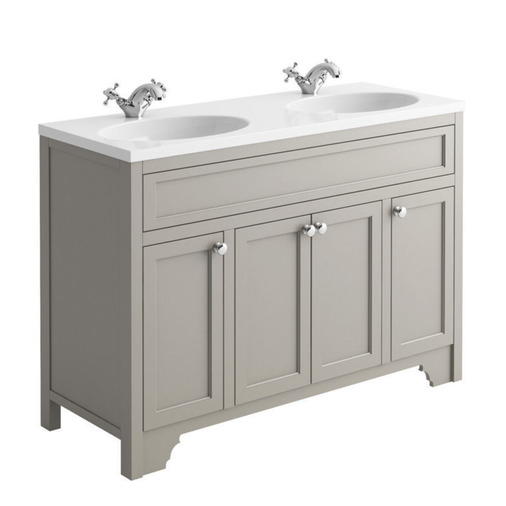Harrogate Dutchy Double 1200 Dovetail Grey Vanity Unit