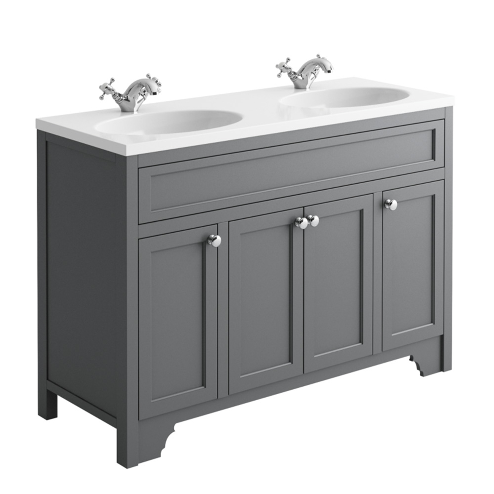 Harrogate Dutchy Double 1200 Spa Grey Vanity Unit