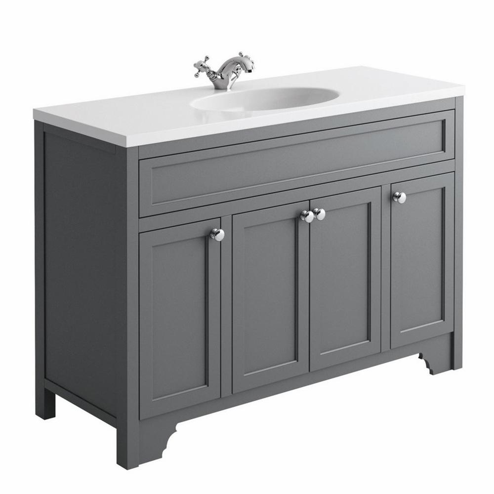 Harrogate Dutchy Single 1200 Spa Grey Vanity Unit