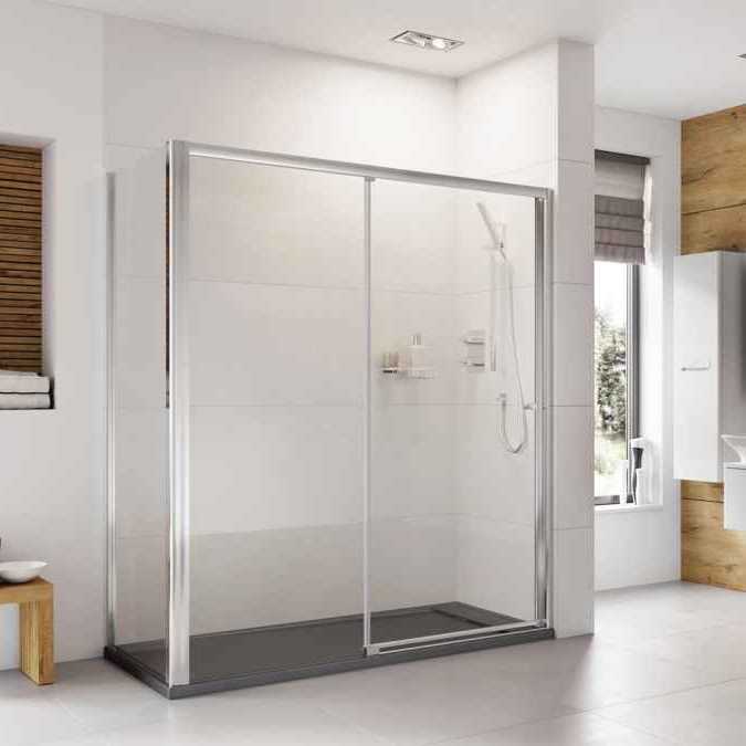 Haven6 1500mm Level Access Sliding Shower Door, Right Hand, H3LER15CS