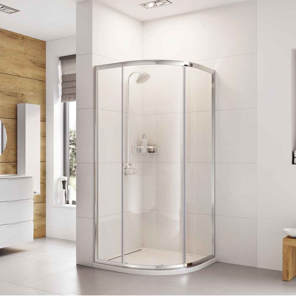 Haven Plus - 900 x 800mm - One Door Offset Quadrant Shower Enclosure