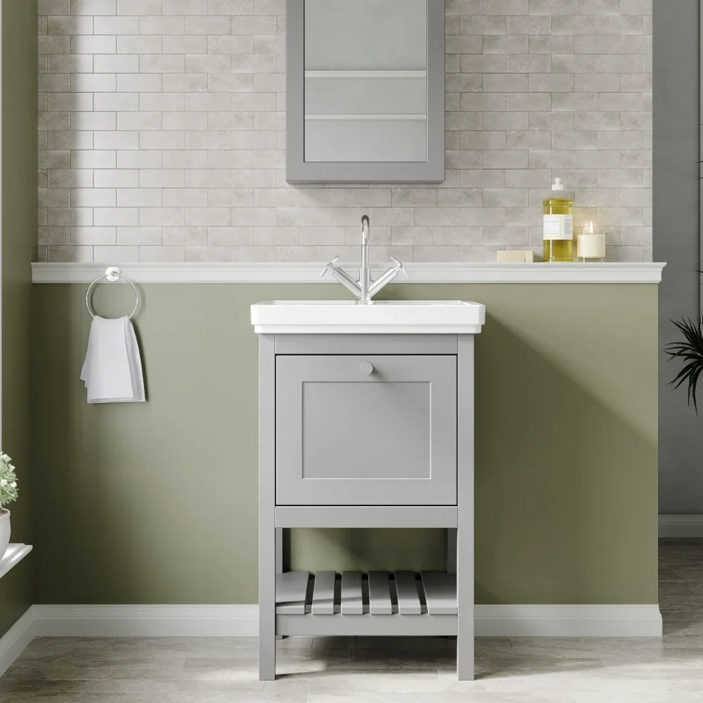 Hudson Reed Bexley Cool Grey 530mm Basin Vanity Unit