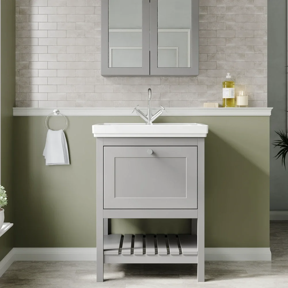 Hudson Reed Bexley Cool Grey 595mm Bathroom Vanity Unit
