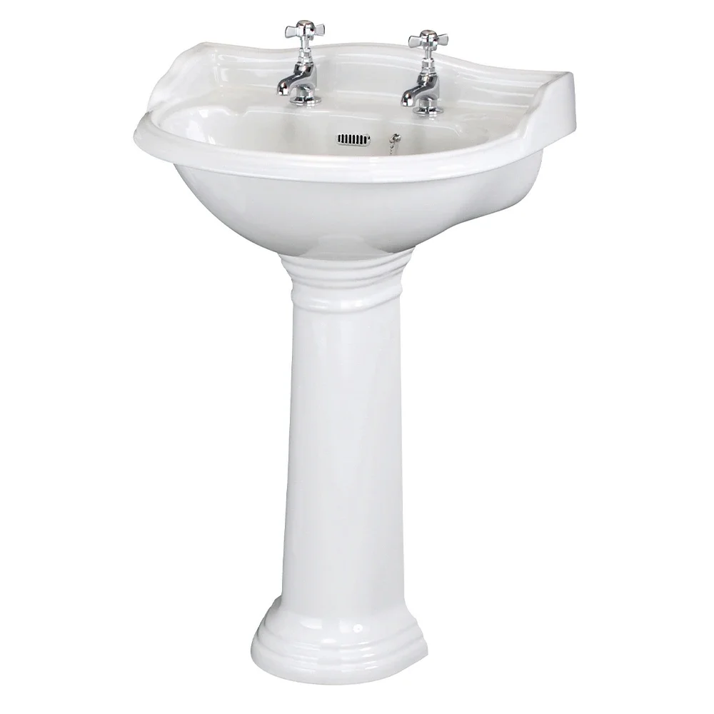 Hudson Reed Chancery 500mm 2 Tap Hole Traditional Basin & Pedestal