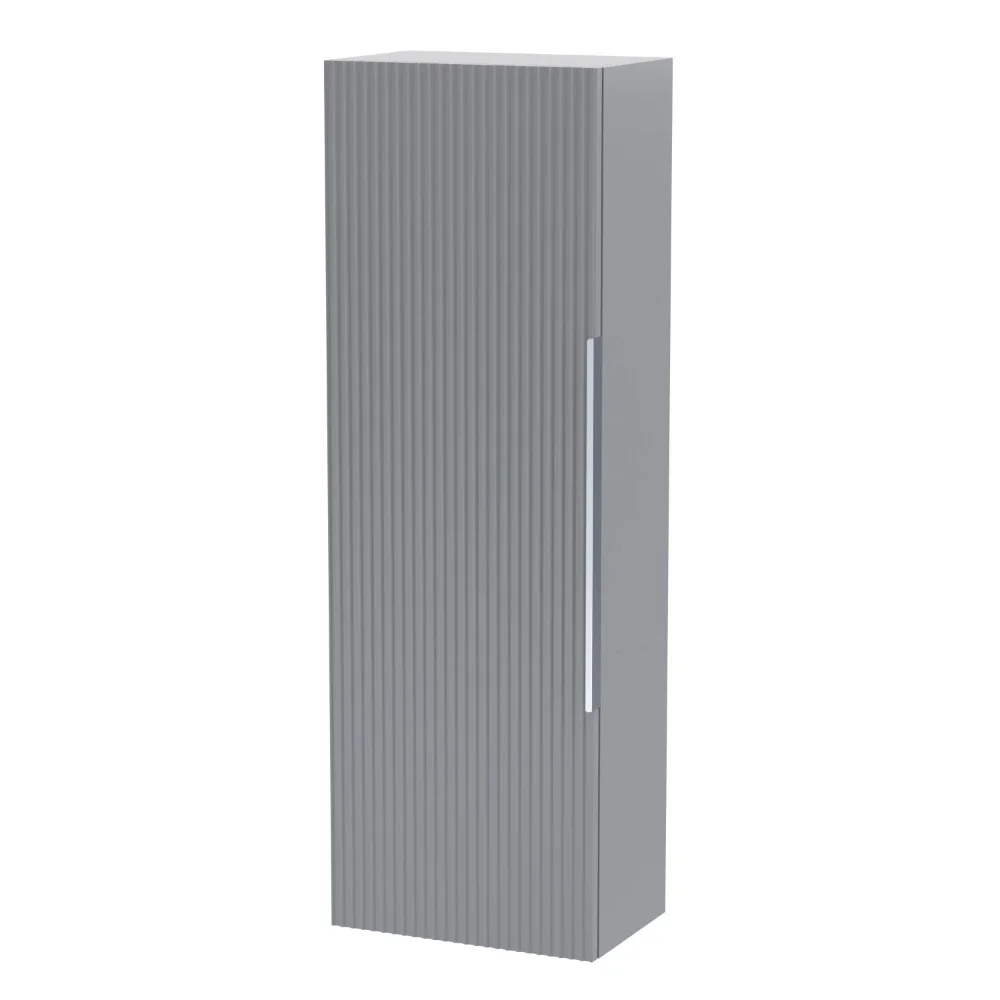 Hudson Reed Fluted 400 Satin Grey Wall Hung Tall Unit