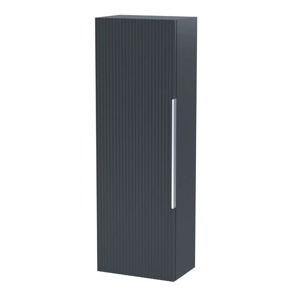 Hudson Reed Fluted 400 Soft Black Wall Hung Tall Unit