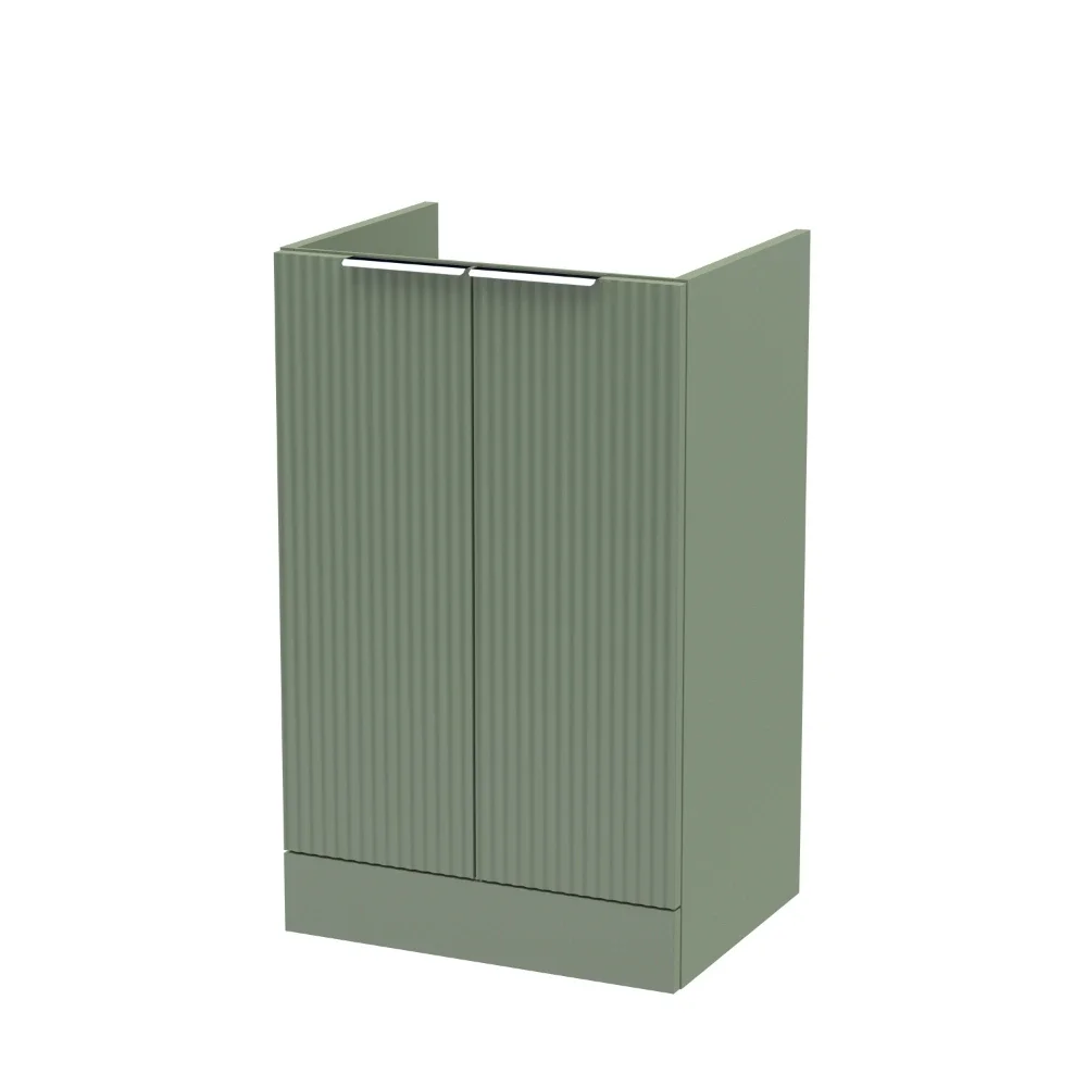 Hudson Reed Fluted 500 Satin Green Vanity Unit