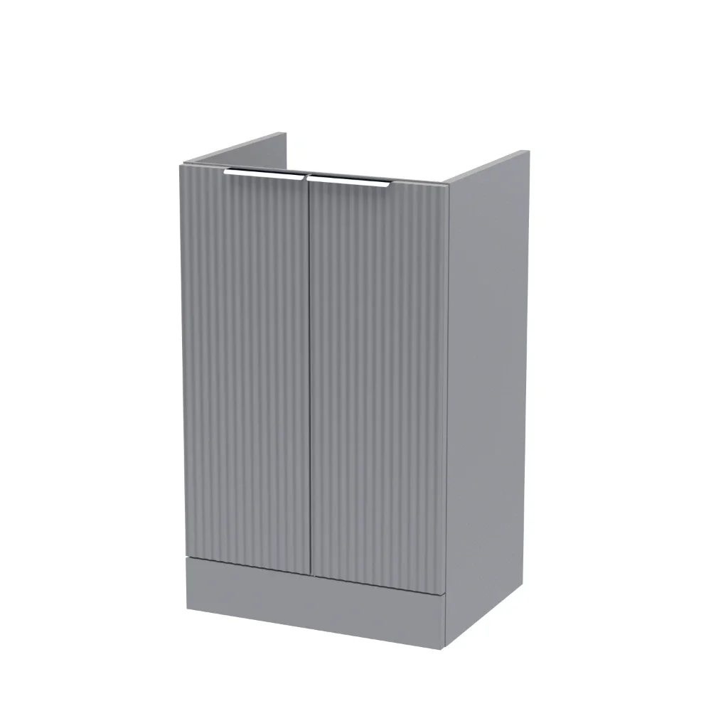 Hudson Reed Fluted 500 Satin Grey Vanity Unit