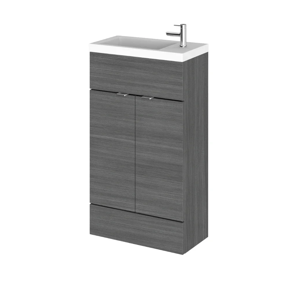 Hudson Reed Fusion Anthracite 500mm Vanity Unit and Compact Basin