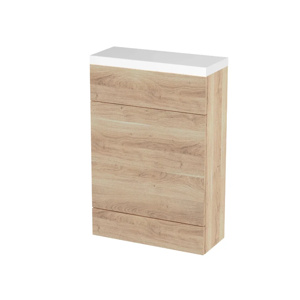 Hudson Reed Fusion Bleached Oak 600mm WC Unit & Top