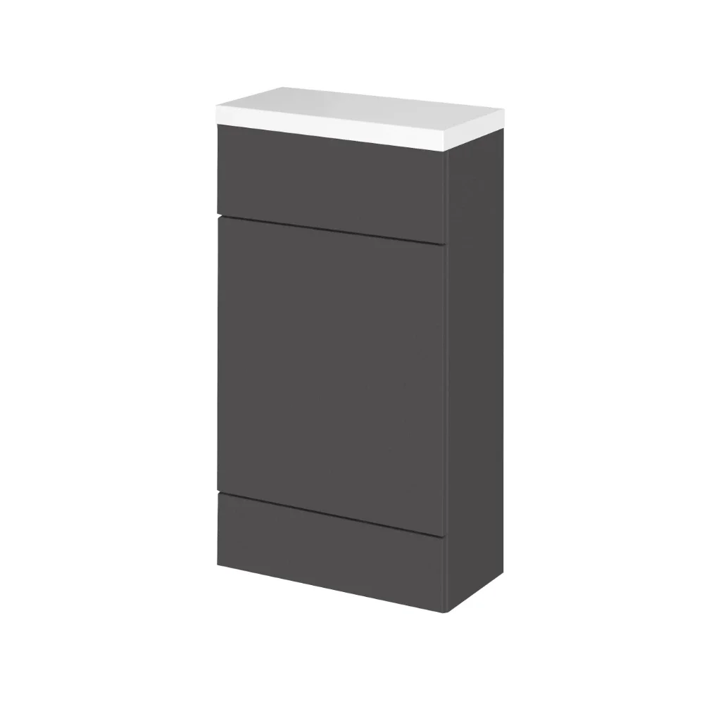 Hudson Reed Fusion Gloss Grey 500mm WC Unit & Top