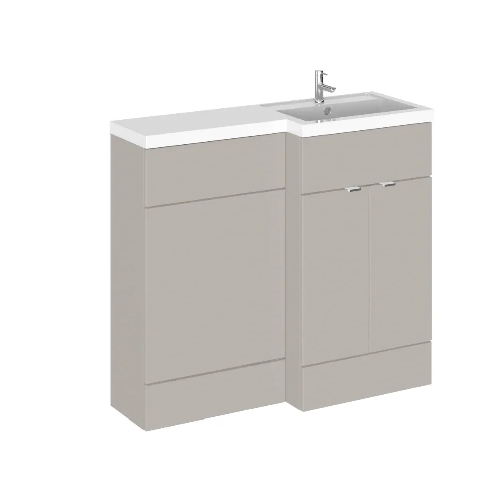 Hudson Reed Fusion Pebble Grey 1000 RH Combination Unit & Basin