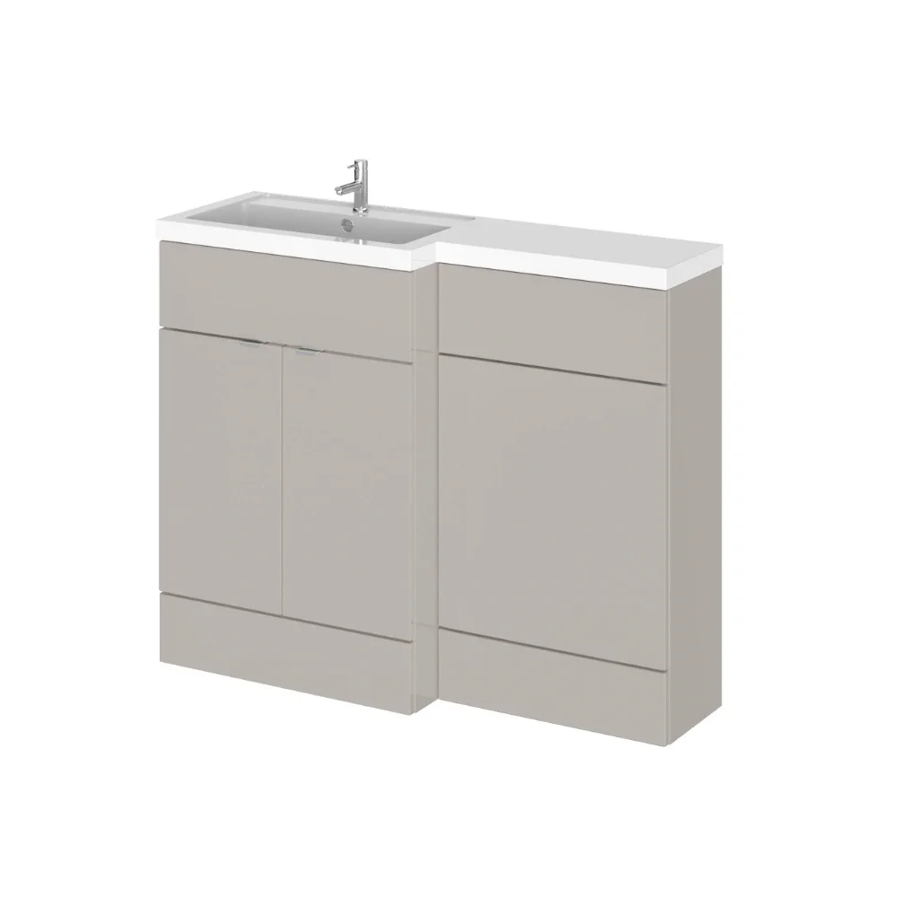 Hudson Reed Fusion Pebble Grey 1100 LH Combination Unit & Basin