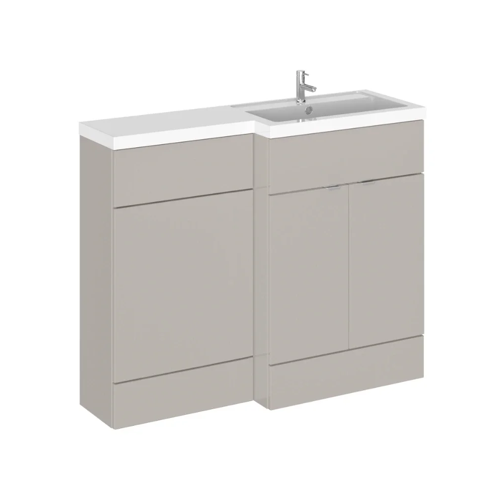 Hudson Reed Fusion Pebble Grey 1100 RH Combination Unit & Basin