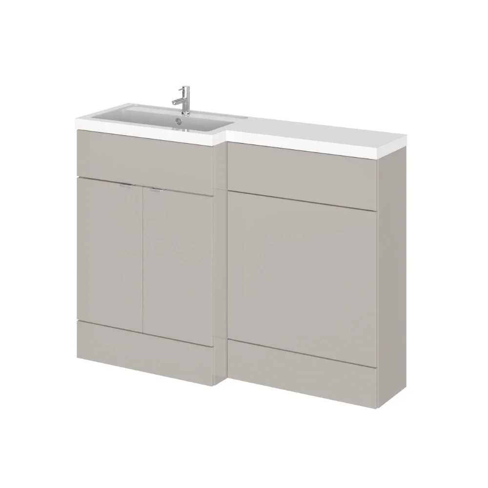 Hudson Reed Fusion Pebble Grey 1200 LH Rectangle Basin Unit