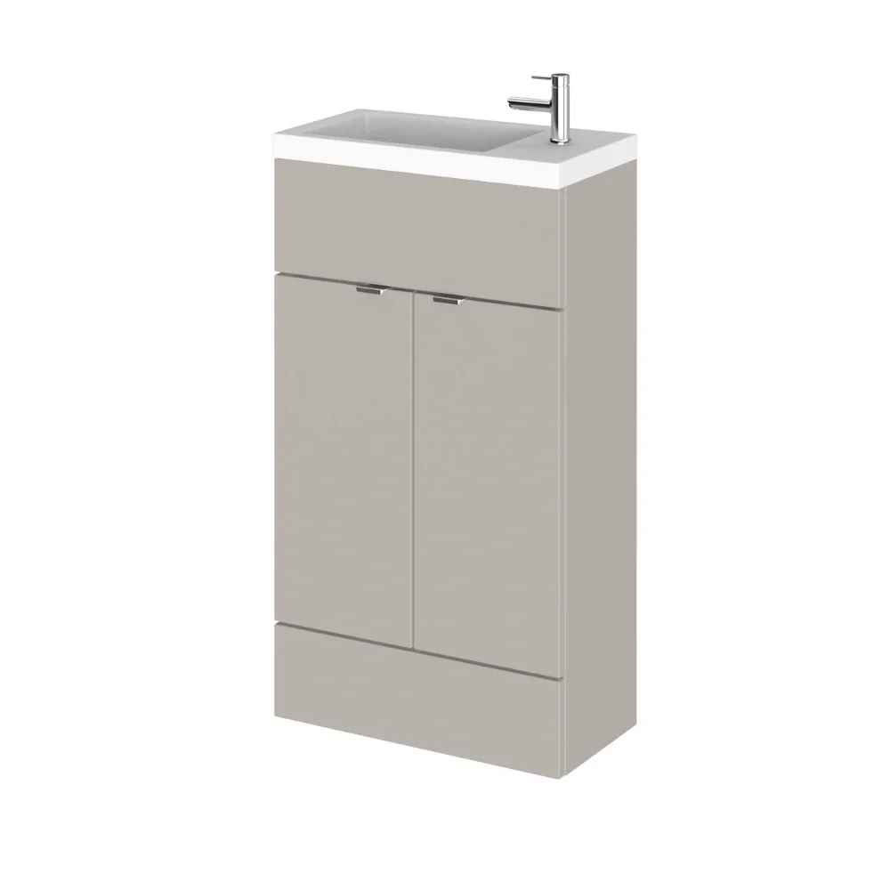 Hudson Reed Fusion Pebble Grey 500mm Vanity Unit and Compact Basin