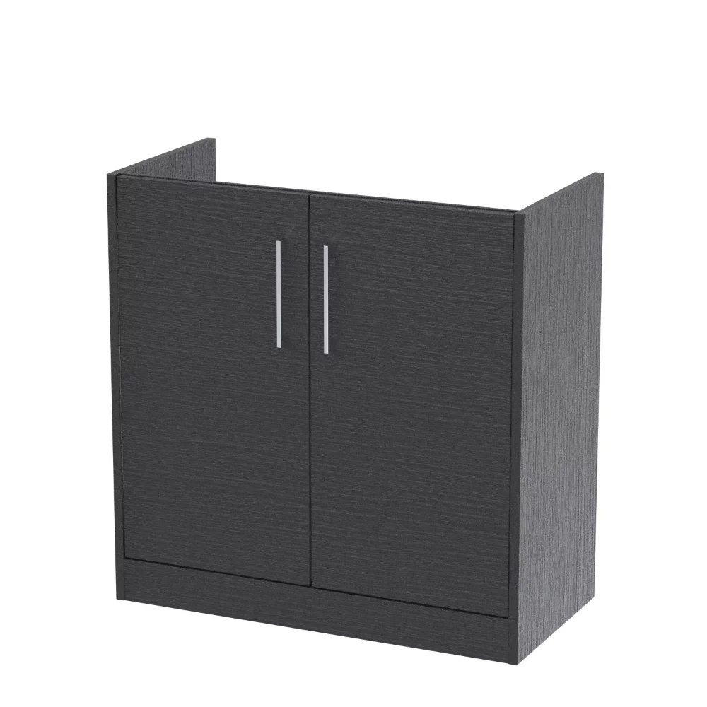 Hudson Reed Juno 800 Graphite Grey 2 Door Floor Standing Vanity Unit