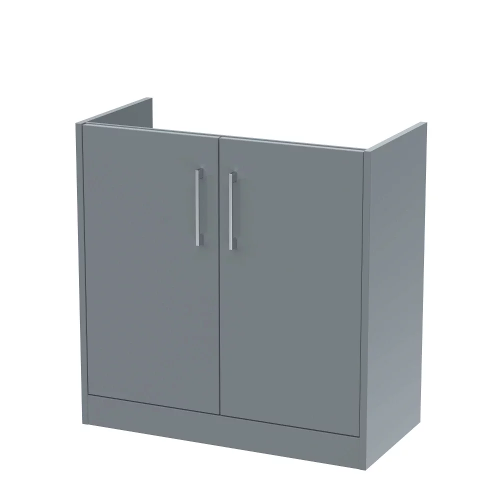 Hudson Reed Juno 800 Grey 2 Door Floor Standing Vanity Unit