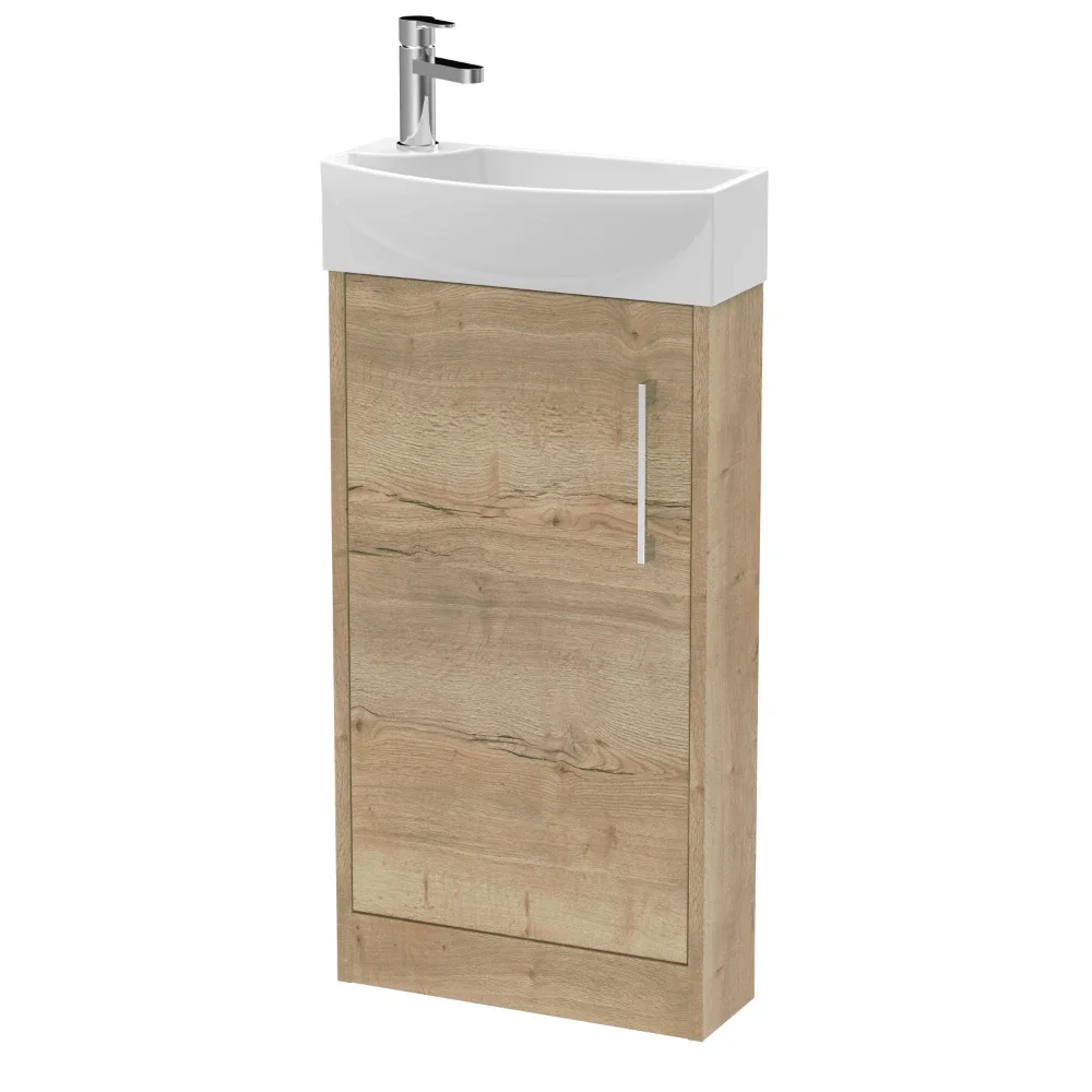 Hudson Reed Juno Autumn Oak Floor Standing Vanity Unit & Basin