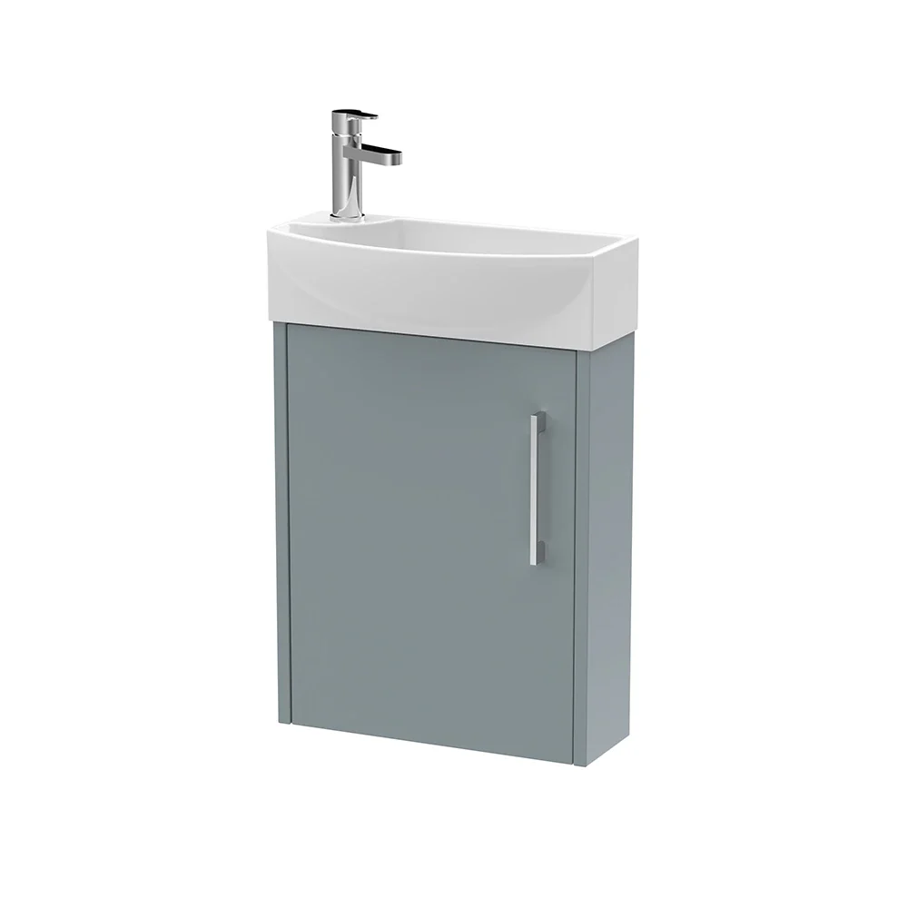 Hudson Reed Juno Coastal Grey Compact Vanity Unit & Basin