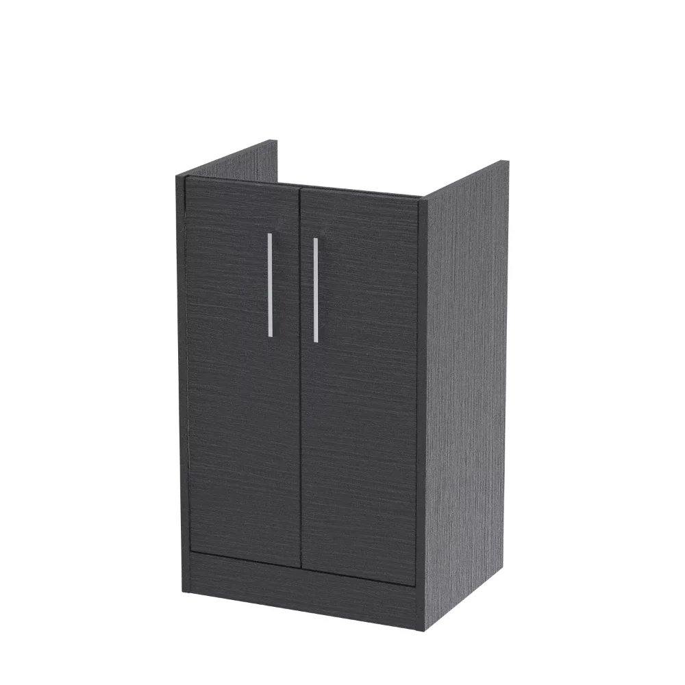 Hudson Reed Juno Graphite Grey 2 Door Floor Standing Vanity Unit