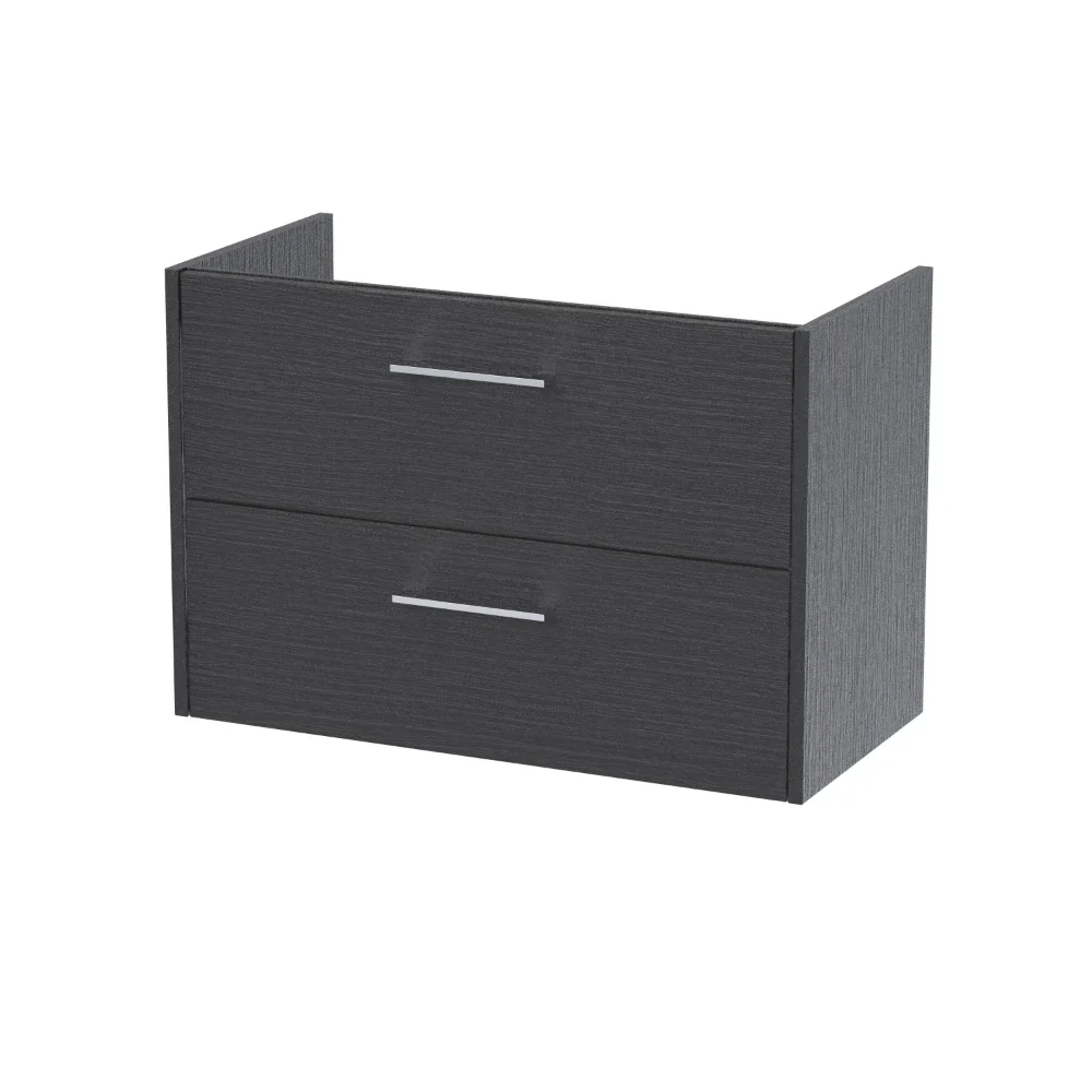 Hudson Reed Juno Graphite Grey 800 2 Drawer Wall Hung Vanity Unit