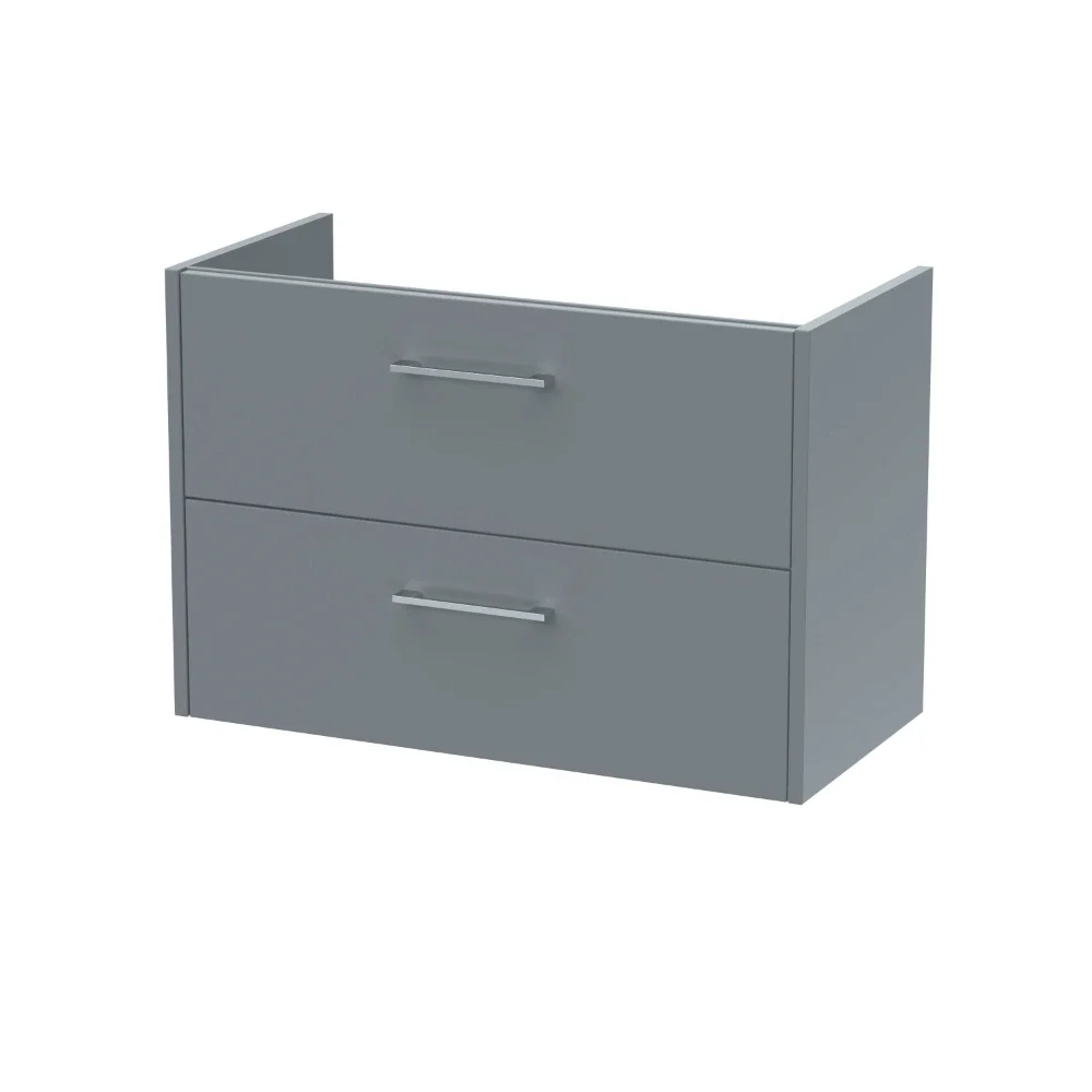 Hudson Reed Juno Grey 800 2 Drawer Wall Hung Vanity Unit