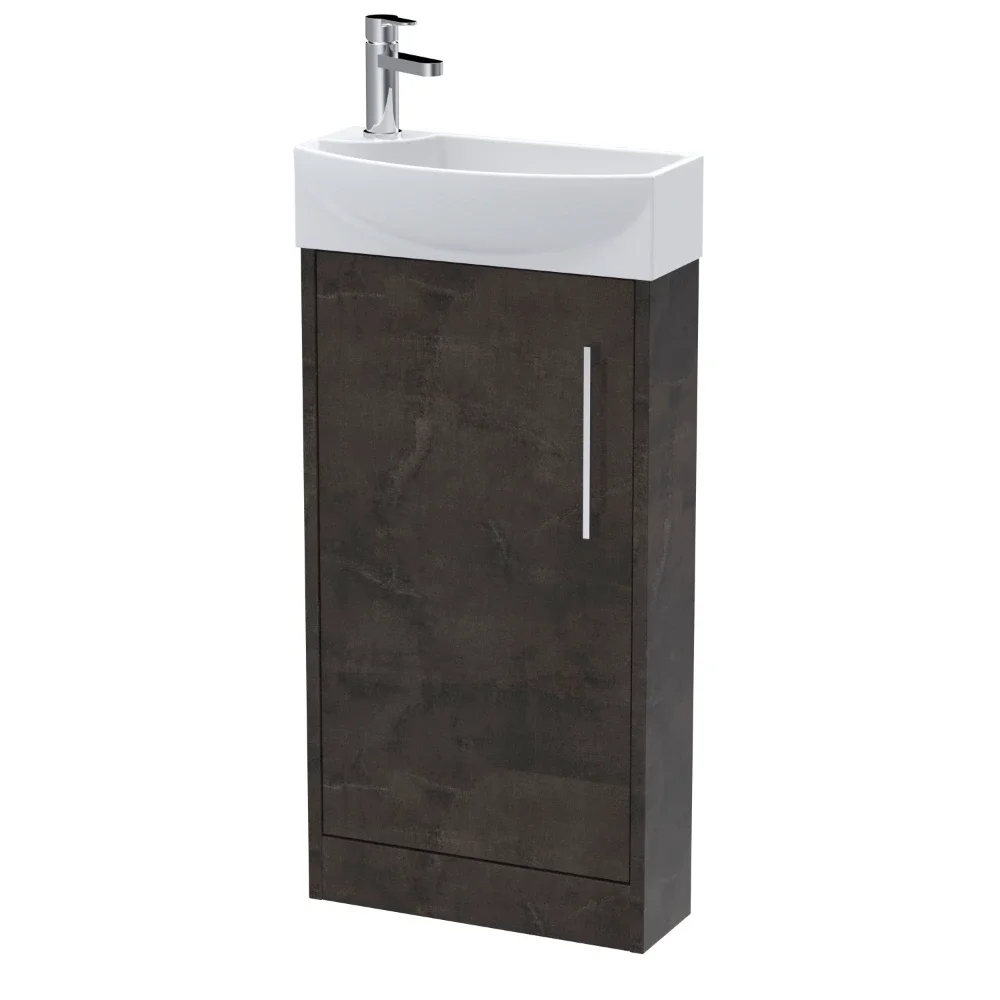 Hudson Reed Juno Metallic Slate Floor Standing Vanity Unit & Basin