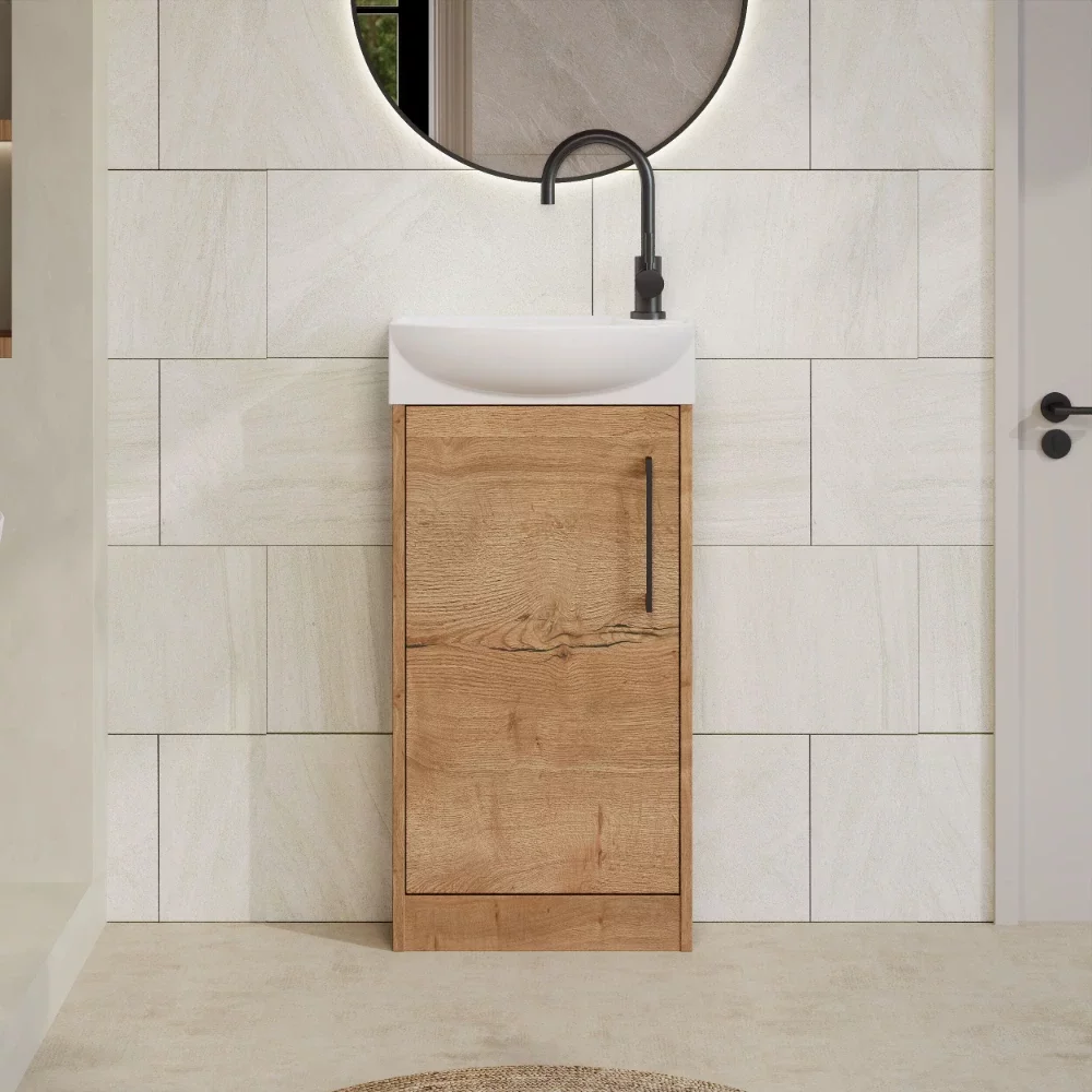 Hudson Reed Juno Oak Compact Vanity Unit