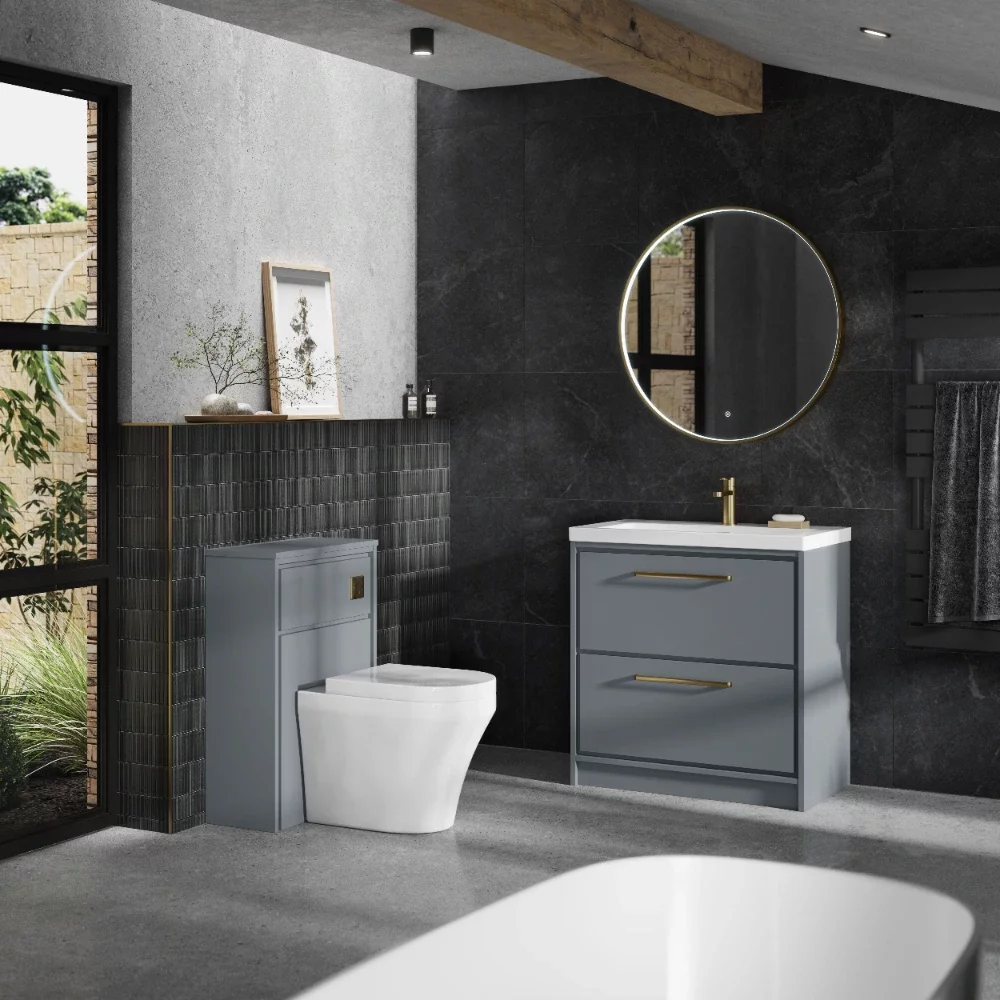 Hudson Reed Lille 550 Coastal Grey Floor Standing WC Unit