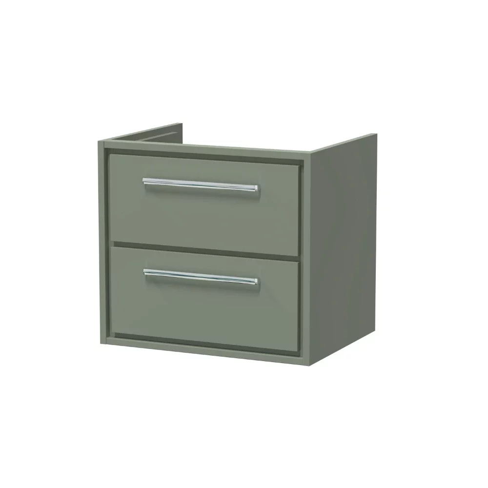 Hudson Reed Lille 600 2 Drawer Fern Green Wall Hung Vanity Unit