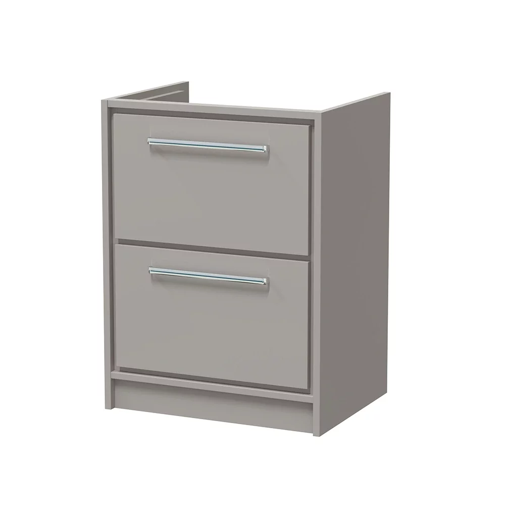 Hudson Reed Lille 600 Pebble Grey Floor Standing Vanity Unit