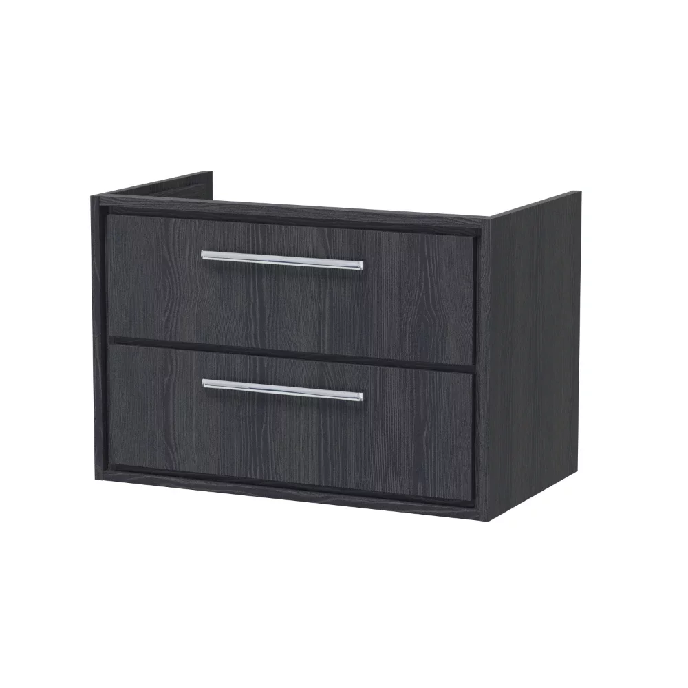 Hudson Reed Lille 800 2 Drawer Graphite Grey Wall Hung Vanity Unit
