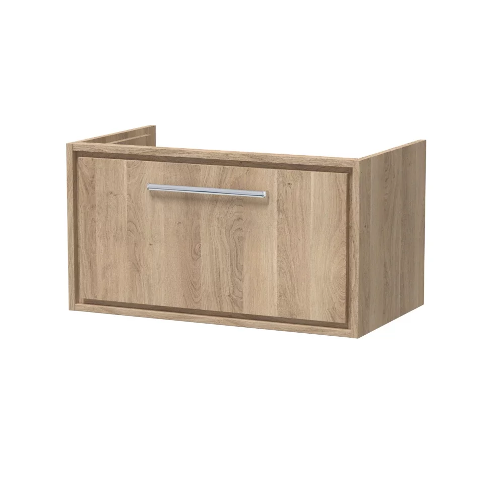 Hudson Reed Lille 800 Bleached Oak Wall Hung Vanity Unit