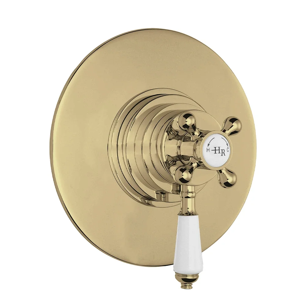 Hudson Reed Topaz Brushed Brass Concealed Dual Thermostatic Shower Valve