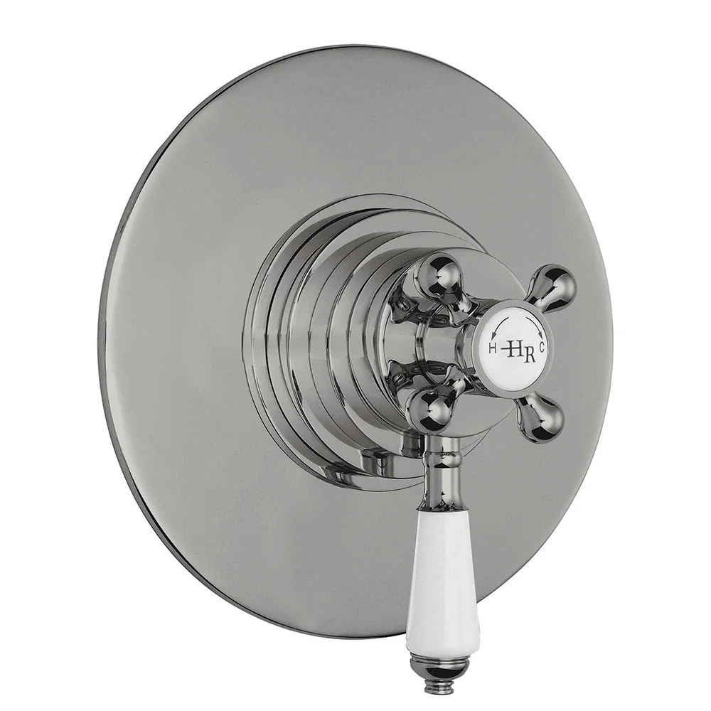 Hudson Reed Topaz Brushed Pewter Concealed Dual Thermostatic Shower Valve
