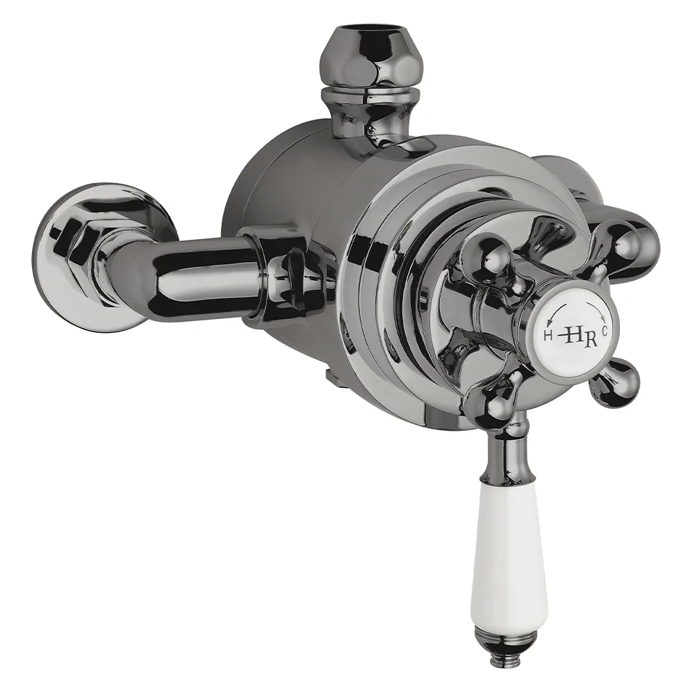 Hudson Reed Topaz Brushed Pewter Exposed Dual Thermostatic Shower Valve