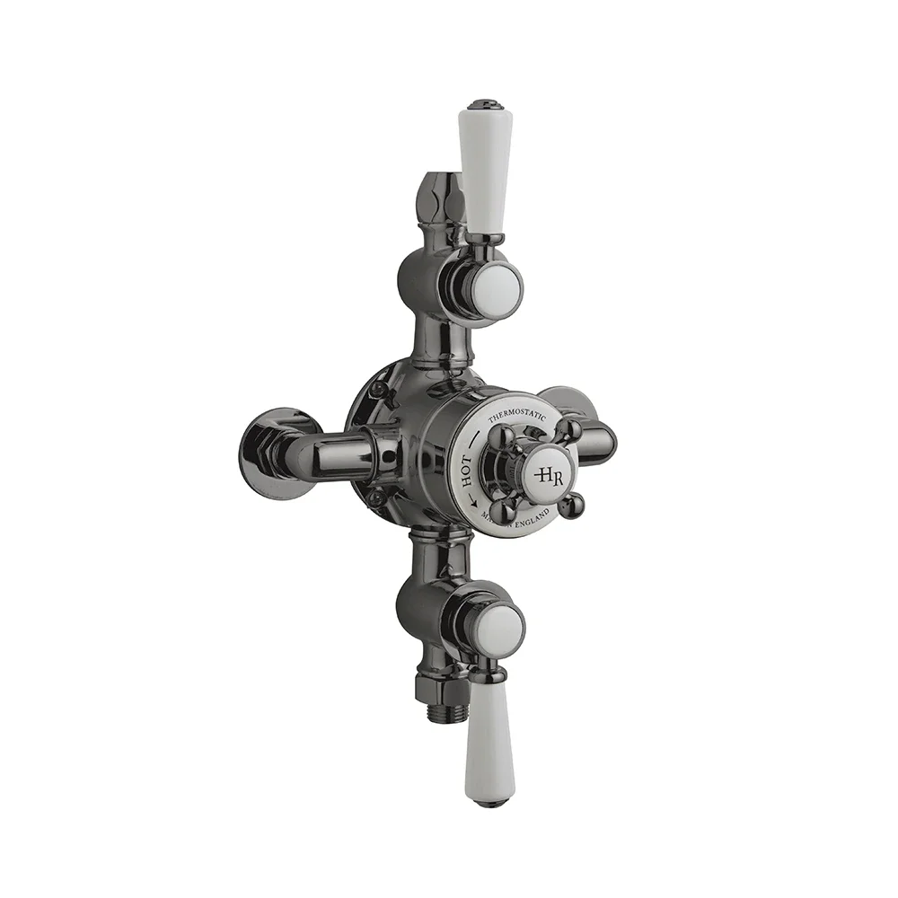 Hudson Reed Topaz Brushed Pewter Exposed Triple Thermostatic Shower Valve