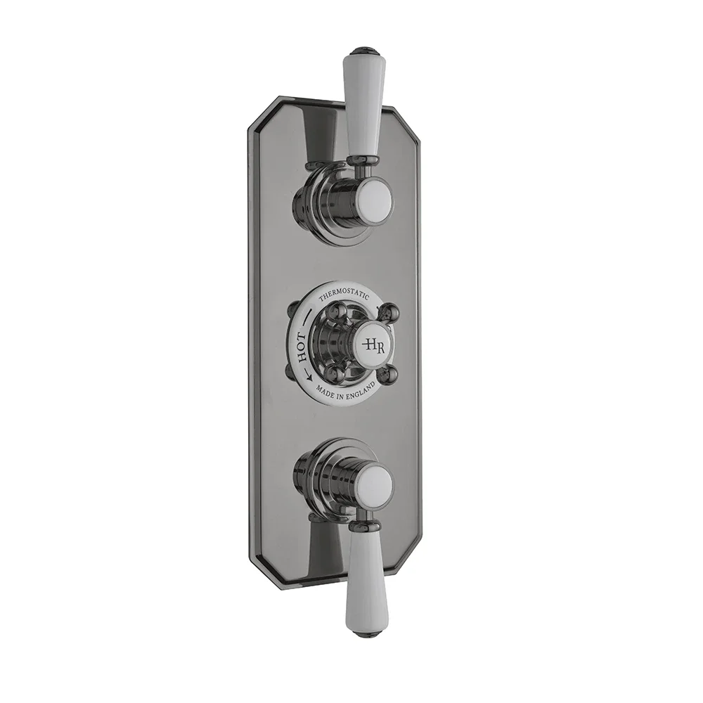 Hudson Reed Topaz Brushed Pewter Triple Thermostatic Shower Valve & Diverter