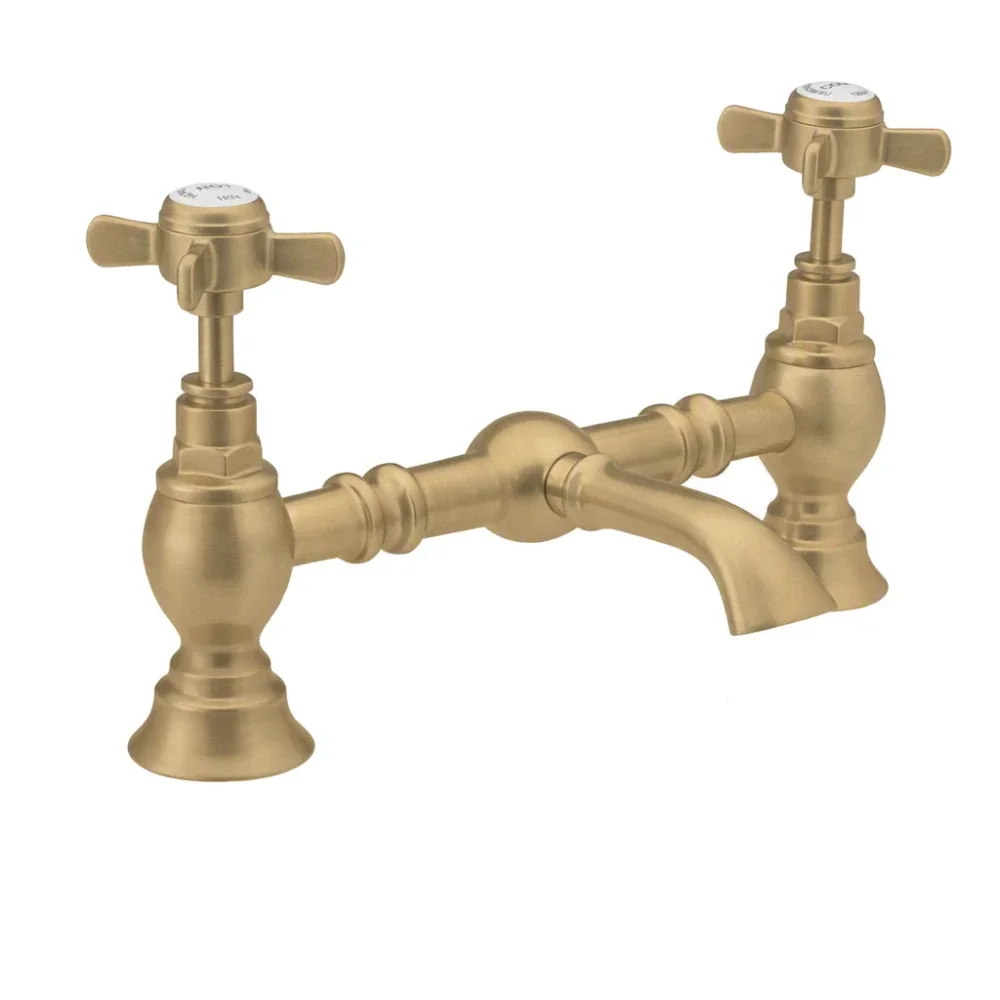 nuie Beaumont Brushed Brass Basin Mixer