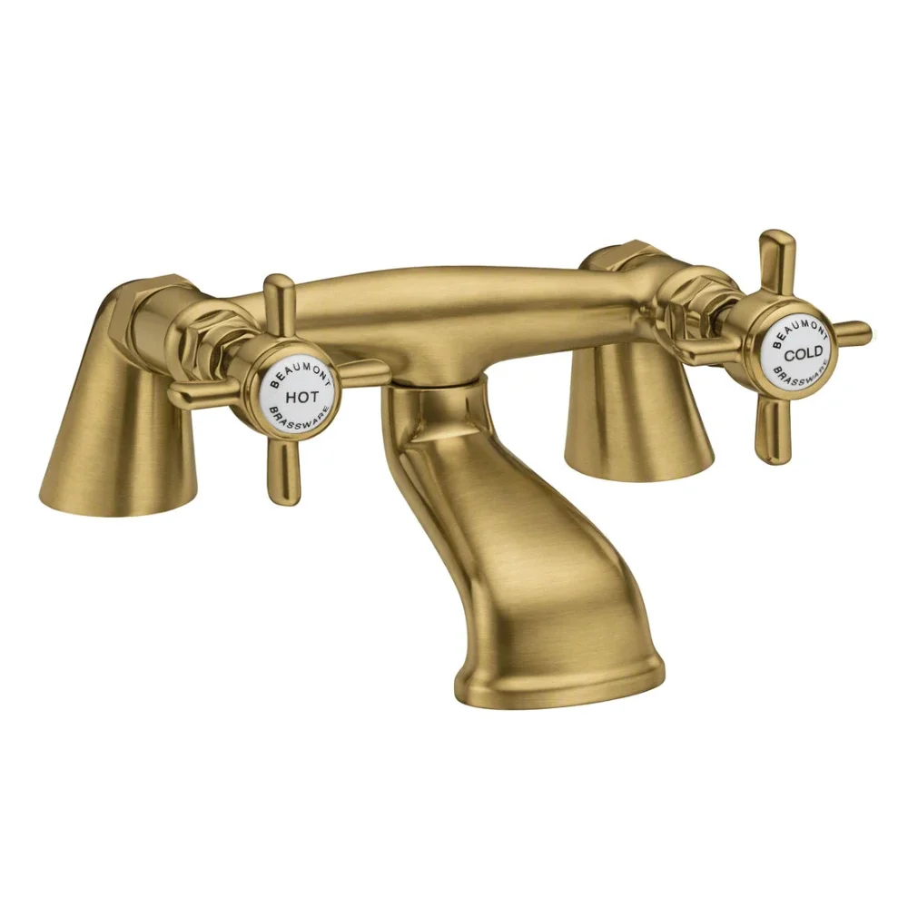 nuie Beaumont Brushed Brass Bath Filler