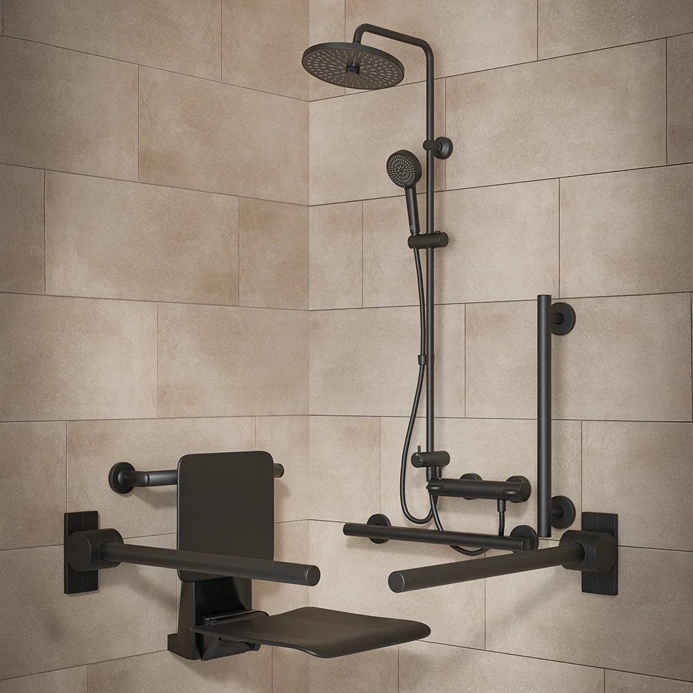 Ideal Standard Concept Freedom Shower Pack with Black Rails